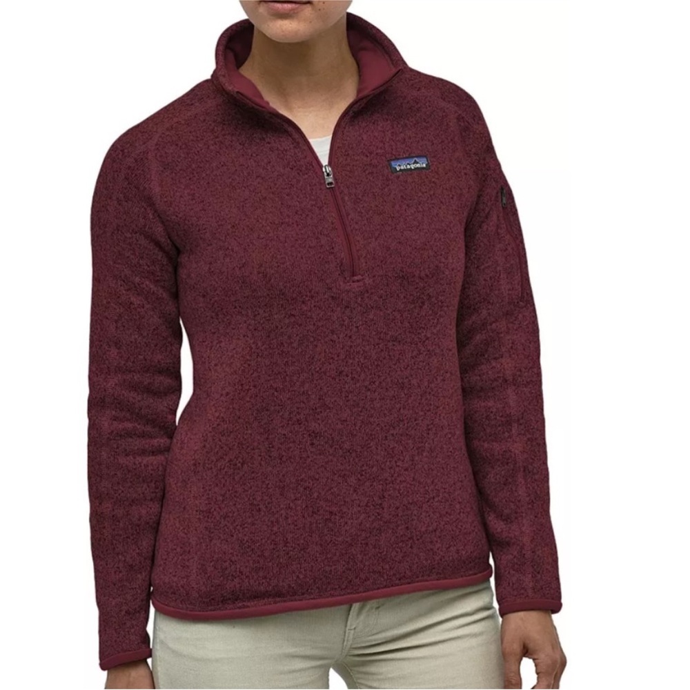 Patagonia Better Sweater Half Zip Fleece Jacket Women’s Size Small Heathered Red